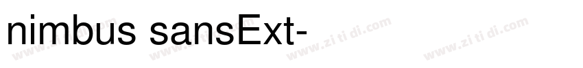 nimbus sansExt字体转换